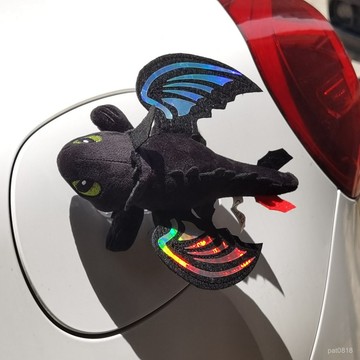 無牙仔翅膀會動車頂可用個性可汽車用品車載馴龍七彩翅膀