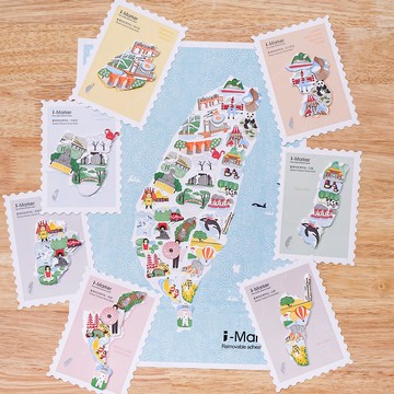 台灣特色便利貼明信片 全台觀光景點 | i-Marker