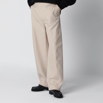 Beige cotton trousers