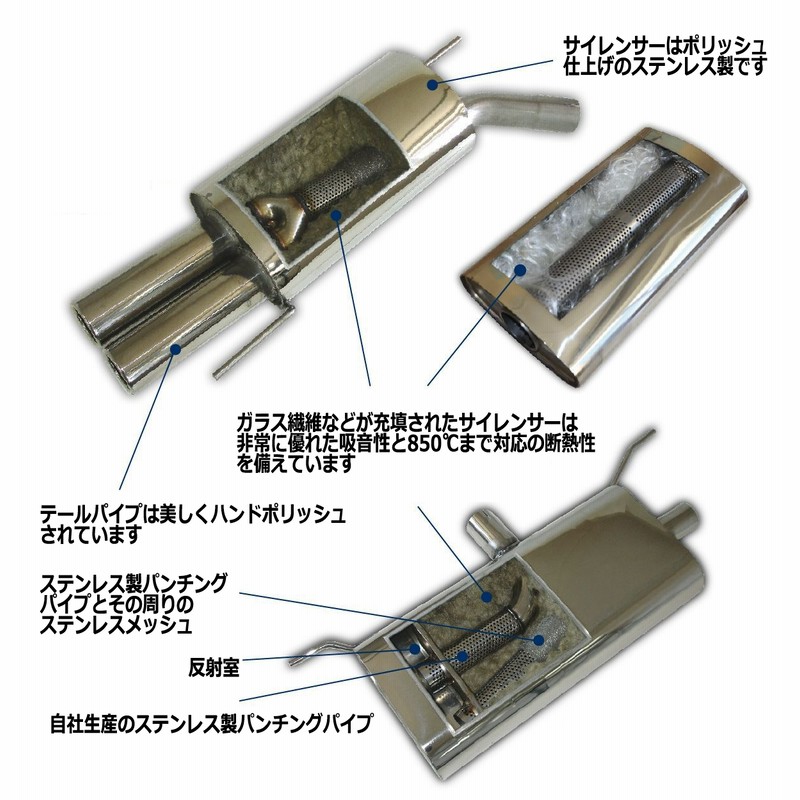 FOX フォックス オールステンレスマフラー（フロントマフラー