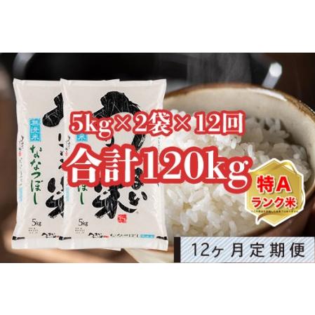 ふるさと納税 うりゅう米「ななつぼし（無洗米）」5kg×2袋 定期便