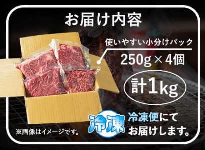 あか牛 上赤身ステーキ用 1kg (250g×4) 有限会社 幸路《60日以内に順次出荷(土日祝を除く)》 あかうし 赤牛 冷凍 小分けパック