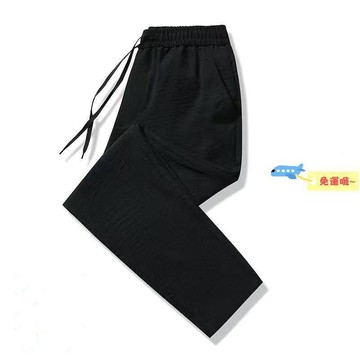 春秋季薄款彈力休閒褲 加大碼韓版潮流直筒寬鬆運動褲 休閒褲男 男長褲 休閒褲 男 長褲 男生工作褲