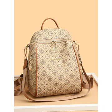 真皮雙肩包女2024新款時尚休閑背包軟皮大容量旅行包軟皮休閑雙背