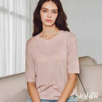 D. 輕奢晶鑽空氣感精品上衣 M-3XL 滿版鑽｜SiOHER熹歐禾