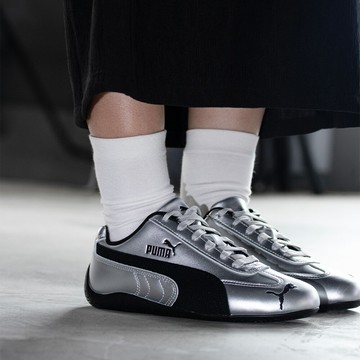 PUMA Speedcat Metallic 銀黑 休閒 賽車 運動鞋 男女款 B6503 (40368901)