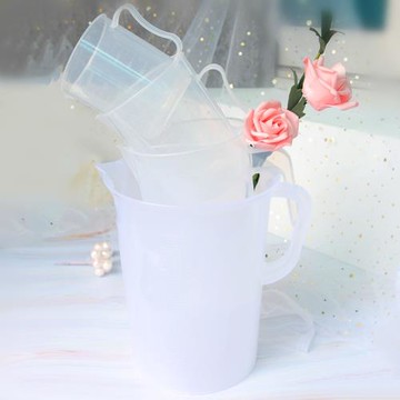 烘焙食品級塑料量杯帶刻度測量水杯廚房塑料燒杯500ml1000ML 加厚