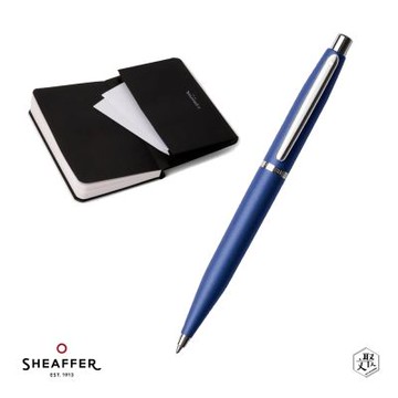 【SHEAFFER】VFM系列霓虹藍原子筆+A6筆記本禮盒 免費刻字(原廠正貨)