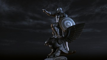 【預購】RS皇家雪蘭莪 漫威超級英雄 美國隊長 限量錫合金典藏雕像