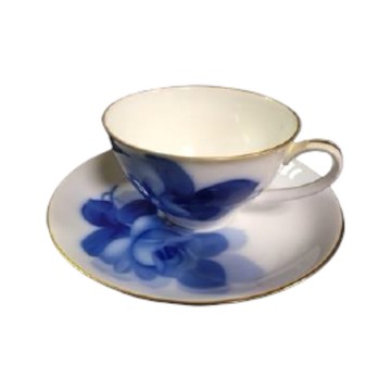 日本 OKURA 大倉 陶園 古典藍玫瑰茶杯 一組 (JN106)
