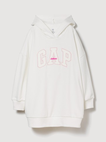 女童裝 Logo刺繡帽T-白色