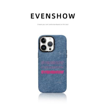 EVENSHOW高端原創新款2023女款牛仔泡芙面包手機殼適用于iPhone14promax15蘋果12/13防摔全包鏡頭小眾保護套