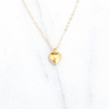 【Angel & Me】愛心 種子 s925 純銀厚鍍 24k 純金 項鍊 生日禮物