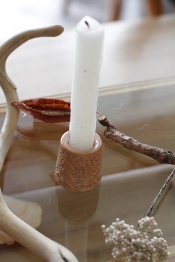 手工製刻紋長型蠟燭燭台3