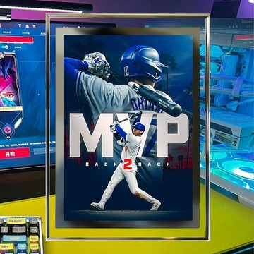 📌台灣出貨📌MLB棒球大谷翔平高颜值摆件水晶玻璃相框桌面立体摆台送朋友礼物