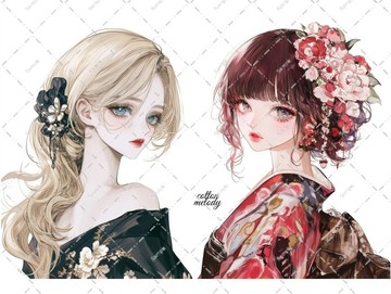 原創貼紙 no.8174 人物貼紙 原創貼紙 人像貼紙 女孩貼紙 原創人物貼紙