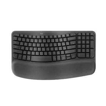 羅技Logitech人體工學鍵盤/WaveKeys/石墨灰/企業版