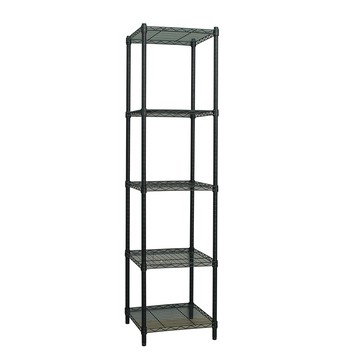 【dayneeds】輕型45x45x180公分五層烤黑波浪架