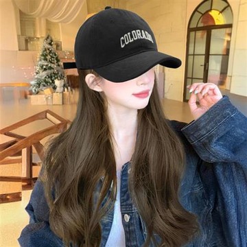 【巴黎精品】現貨+預購 女長假髮片整頂假髮帽子假髮輕量隱形增髮量接髮-一體式棒球帽長捲髮a1jk3