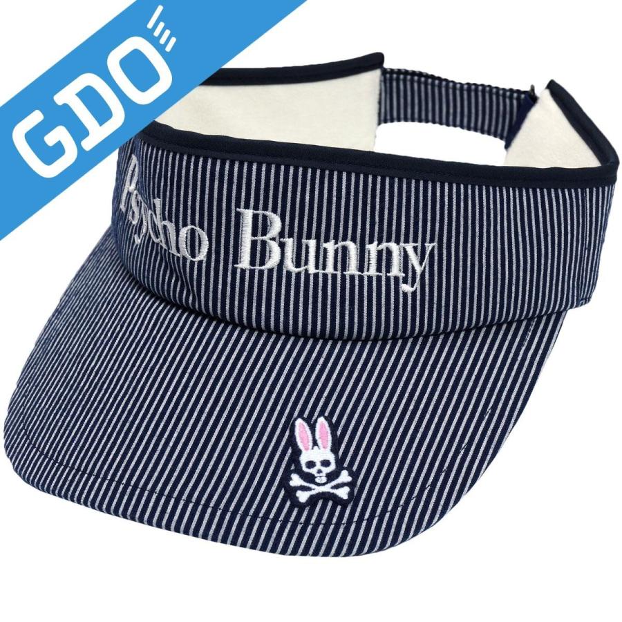 サイコバニー PSYCHO BUNNY ストライプサンバイザー 通販 LINEポイント