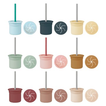 土耳其【minikoioi】3ways自主學習杯 矽膠吸管 學習杯 零食杯 3件組 水杯(多色可選)