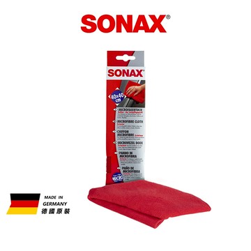 SONAX 40x40 鍍膜美容巾 2入 鍍膜布 下蠟布 加大尺寸 不傷車漆  德國原裝 台灣總代理