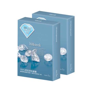 【 hi&seek靚止制造】100% 克拉淨白面膜3片/盒x2