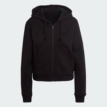 ADIDAS 外套 W ALL SZN FZ HD 全黑 基本款 連帽外套 女 HC8848