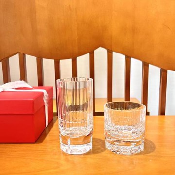 和諧系列水晶杯威士忌杯高杯矮杯平行切割平底杯同款水晶杯禮盒裝