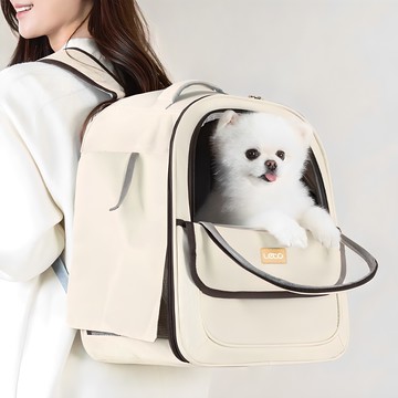 Leto 寵物移動後背包 LDD-B03  330×250×400mm  米色  1個