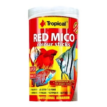 Tropical 高蛋白增豔浮水 - Red Mico Colour Sticks 適用於觀賞魚類 (5-20cm)  100ml  1罐