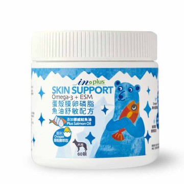 【IN-Plus】蛋殼膜卵磷脂 魚油舒敏配方60顆/罐(全齡犬/寵物保健/寵物魚油/皮膚保健)