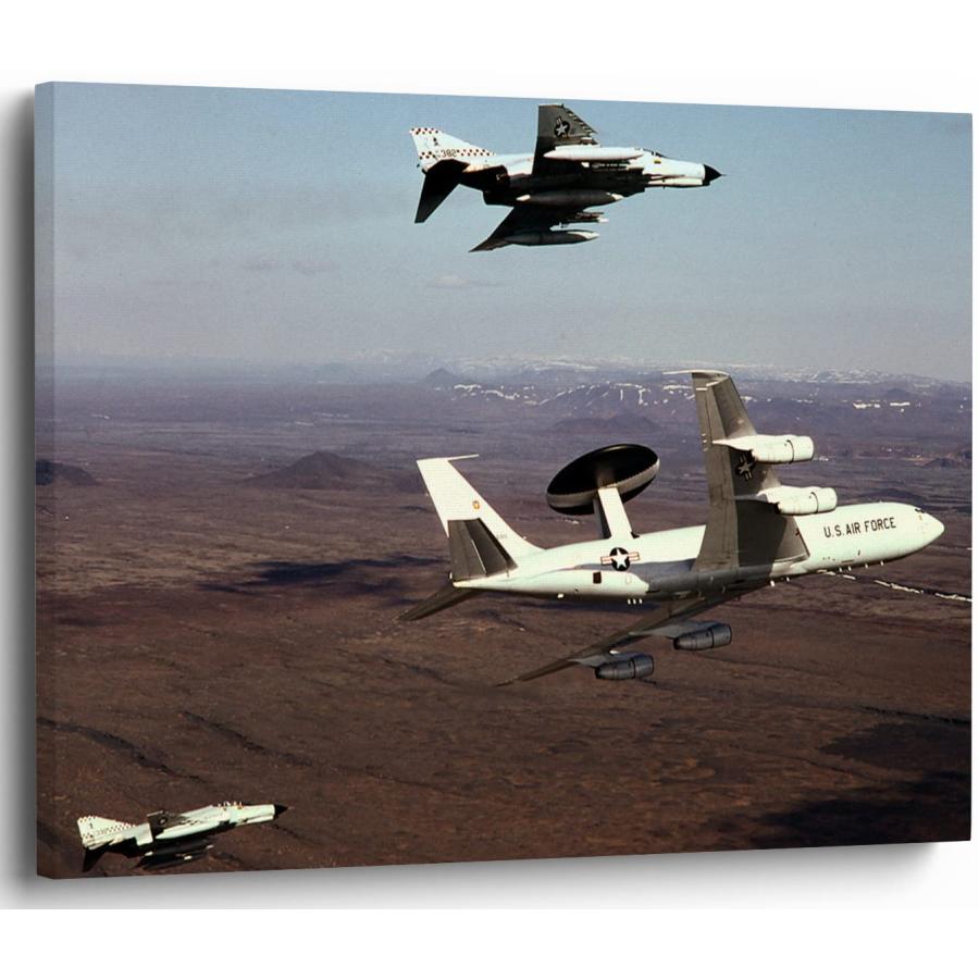 E-3 Airplane Wall Art Decor Aviation Canvas Prints Boeing E-3 Sentry AWACS Air Force Poster Framed Military Plane Decor... 1[並行輸入品]