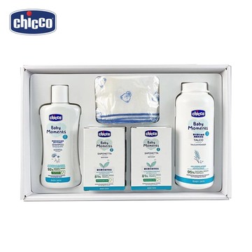 【Chicco】寶貝嬰兒植萃沐浴澎澎質感禮盒