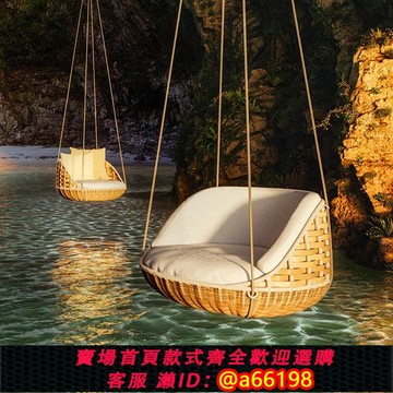 【台灣公司 可開發票】網紅秋千吊椅戶外庭院花園鳥巢吊籃陽臺雙人搖椅室外民宿沙發圓床
