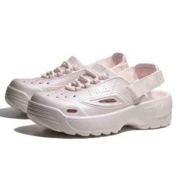 FILA 涼拖鞋 水鞋 香檳粉 防水 可拆式 洞洞鞋 女 4S348Y551