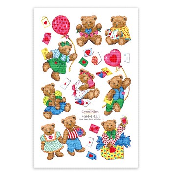 愛熊裝飾貼紙 ver.1
