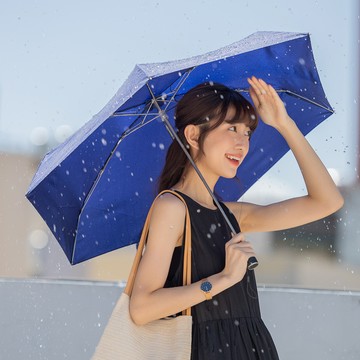 rento MINI不鏽鋼環保紗晴雨傘-紺青