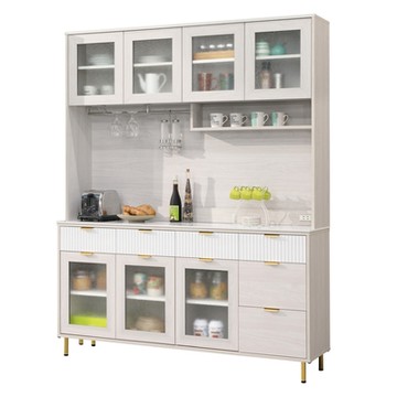 文創集 卡利森5.3尺岩板高餐櫃組合-160x40x201cm免組