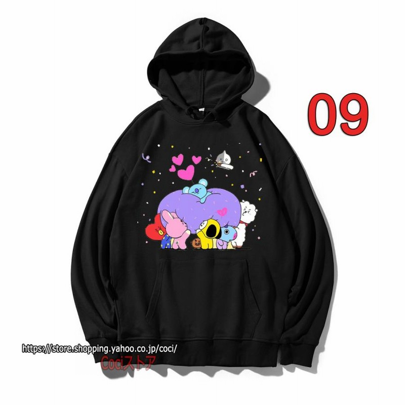 新品 BT21 パーカー 大人用 子供用 男女兼用 薄手 レディース