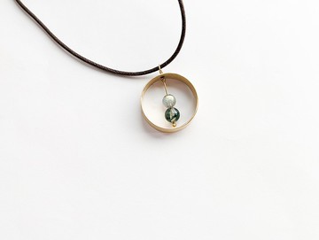 客製化金圈礦石項鍊
