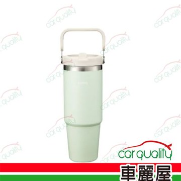 【KINYO】大容量手提吸管保溫杯 KIM-3026G 開心果綠 1入 車麗屋