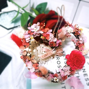 愛心繡球掛飾 永生花掛件 可滴精油 情人節 母親節 送禮 告白