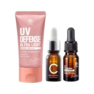 【Dr. May】美博士潤色清爽防曬乳(40ml)+B3水楊酸抗痘/C15%亮白/杏仁酸/ACE撫紋精華(10ml)_任選2入