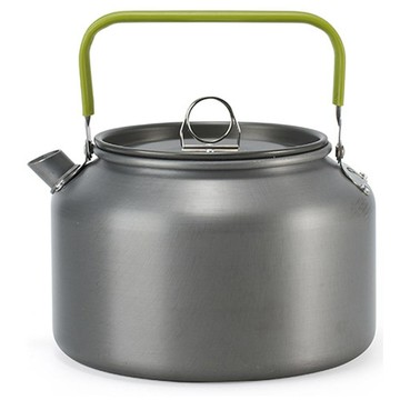 戶外鋁合金茶壺 泡茶壺 軍風 1.8L  1個  銀色