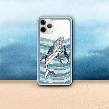 直立抹香鯨 海底風景系列 支援各品牌手機殼CSAK19