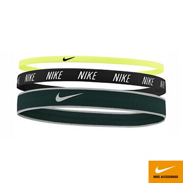 NIKE 混搭式髮帶3入 N0002548705OS黃黑綠