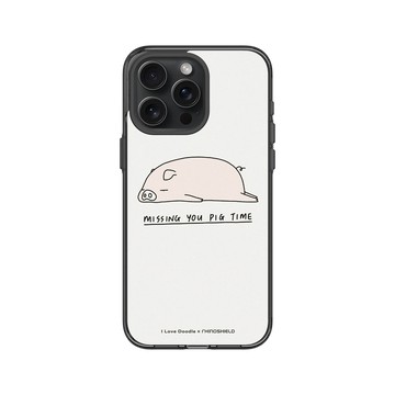 iPhone 15 Pro Max Clear 酷墨灰 - ilovedoodle (Lim Heng Swee) - Missing You Pig Time 豬