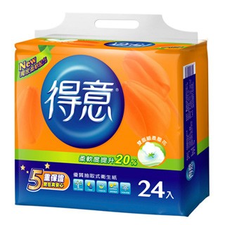 得意 優質抽取式衛生紙(100抽x24包/串)
