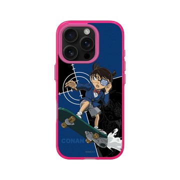 iPhone 16 Pro Clear 粉漾桃 - Detective Conan - 柯南與滑板